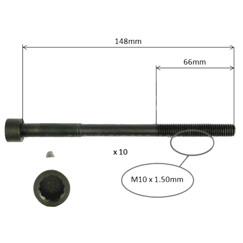 Toyota Prius V ZVW40 4cyl 1.8L 2ZR-FXE 2012~19 Engine Cylinder Head Bolt Set