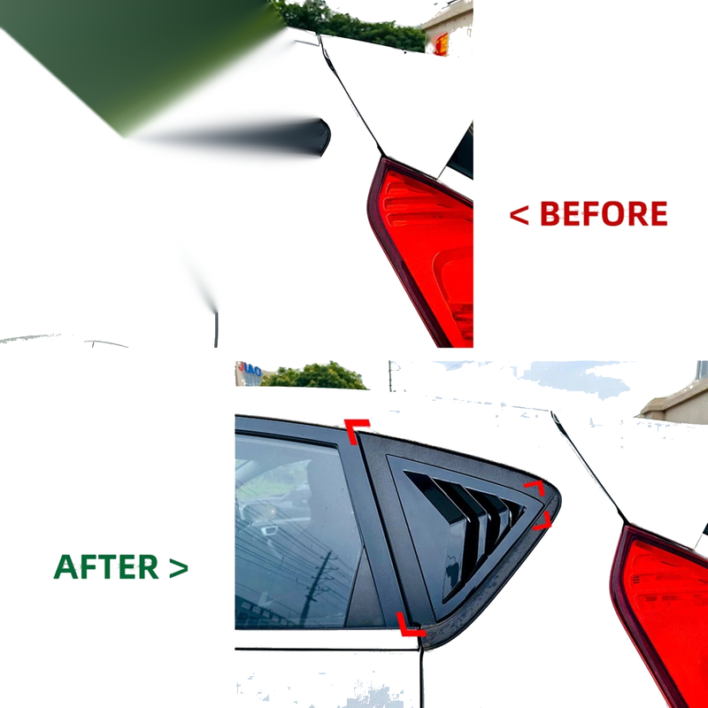 Ford Fiesta MK7 (2008-2017) Carbon Look 2 x Rear Window Louver Covers