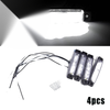 4PC Marine Grade 12-Volt Large Waterproof Cool White LED Courtesy Lights