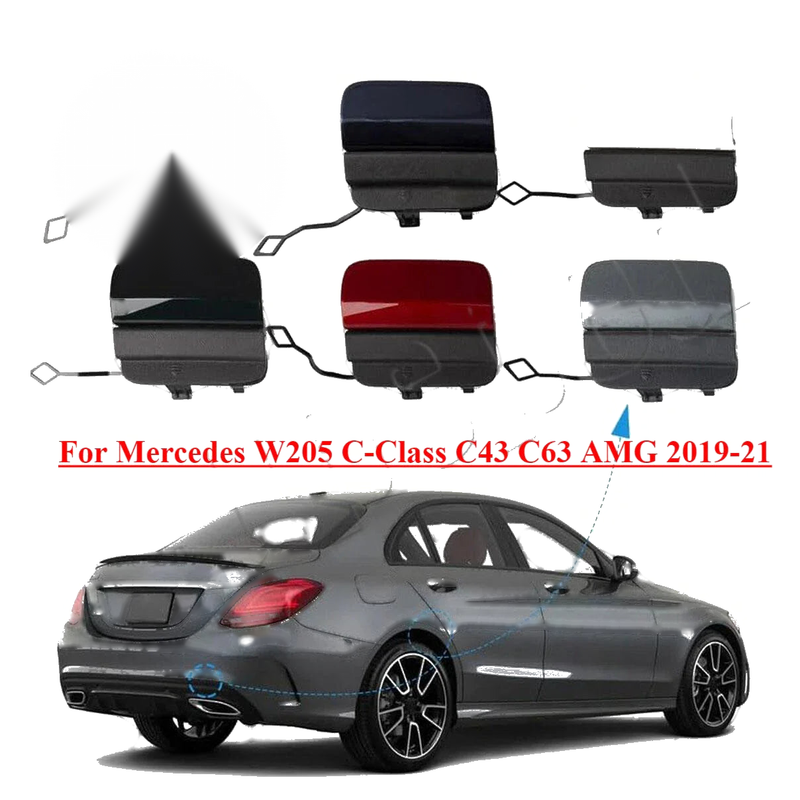 Mercedes C-Class Rear Bumper Tow Hook Eye Cover Cap (2019–2021)
