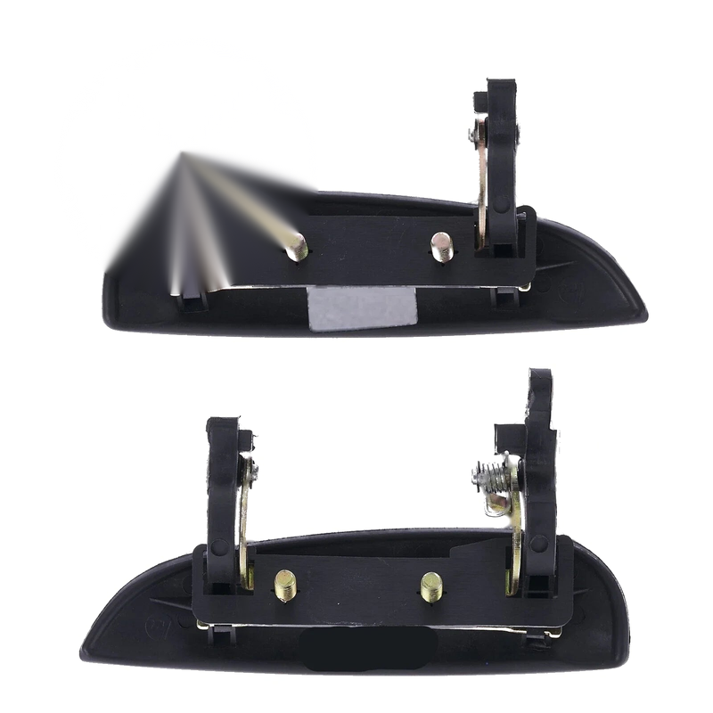 Kia Rio 2 x Front Left & Right Outer Door Handle Smooth Black (2002–2005)
