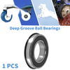 Deep Groove Ball Bearings 55x100x21mm Silver Tone Black