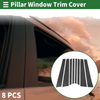 BMW X5 (2014-2018) Carbon Fiber Pattern Black 8 x Door Pillar Window Trim