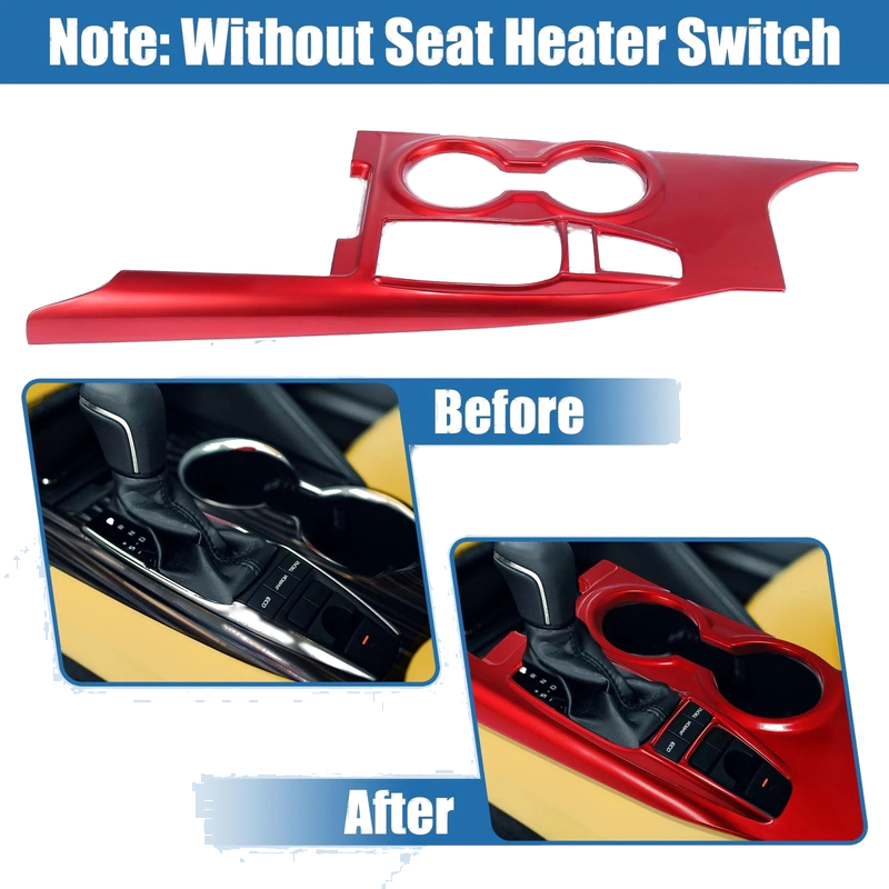 Toyota Camry Red Gear Shift Frame Console Panel Trim Cover (2018-2023)