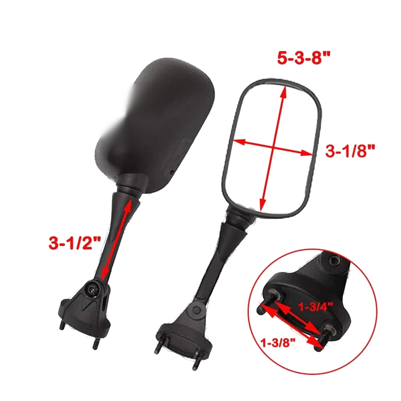 Kawasaki Ninja ZX10R, ZX6R Rearview Side Mirrors (2004-2010, 2005-2008)