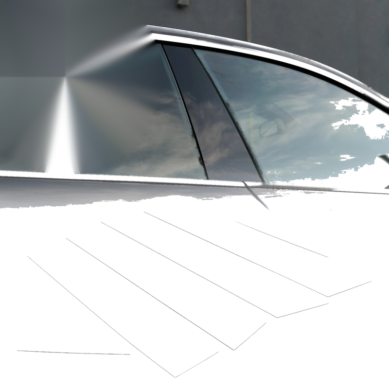 Chrysler 300 300C (2005-2010) Chrome Silver 6pcs Car Pillar Window Trim Covers