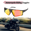Motorcycle 1 Pc Motorcycle Riding Goggles Red Lens Black Frame Tri-acetel Cellulose