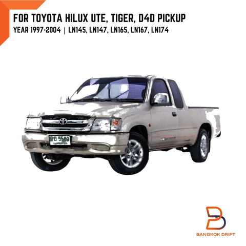 Toyota Hilux Ute Tiger D4D Chrome Manual Side Mirrors (1997-2004)