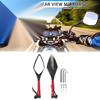 M8/M10 Motorcycle Rear View Mirror Handlebar Mirror Red Aluminum Alloy 1set