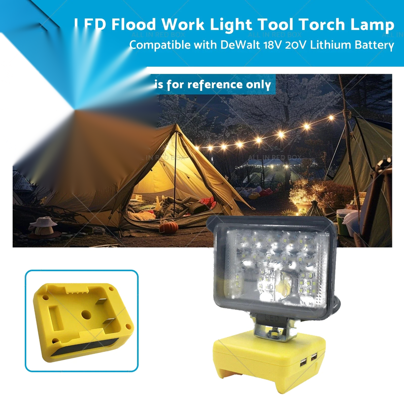 DeWalt 20V 18V Lithium Battery LED Flood Work Light