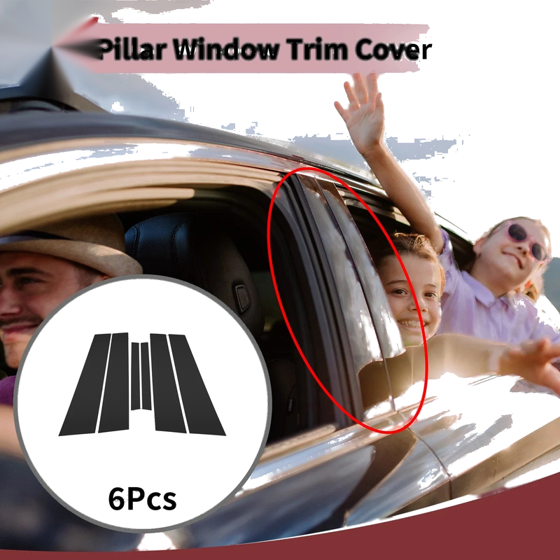 Ford Focus (2019-2023) Black Door Pillar Window Trim