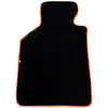 BMW 2 Series M2 G87 2023-2025 (2 x) Orange Trim Black Floor Mats
