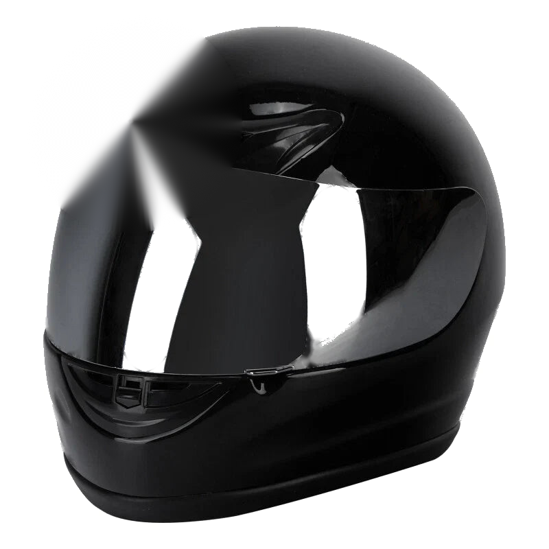 Street Bike Adult S-XXL Full Face Motorcycle Helmet Glossy Silver