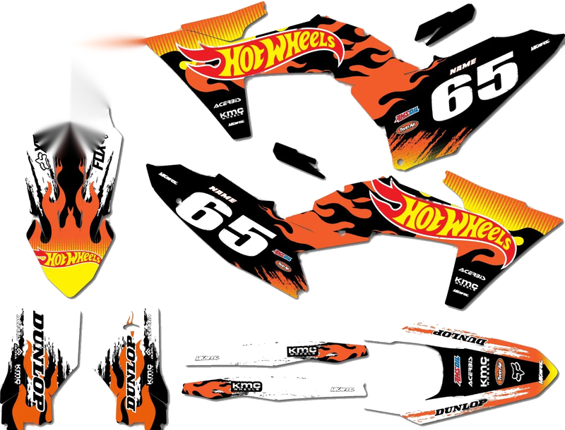 KTM SXF 250 BLAZE Style Decal Kit (2023)