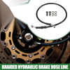 Motorcycle Brake Line 60cm Braided Hydraulic Brake Line Oil Hose