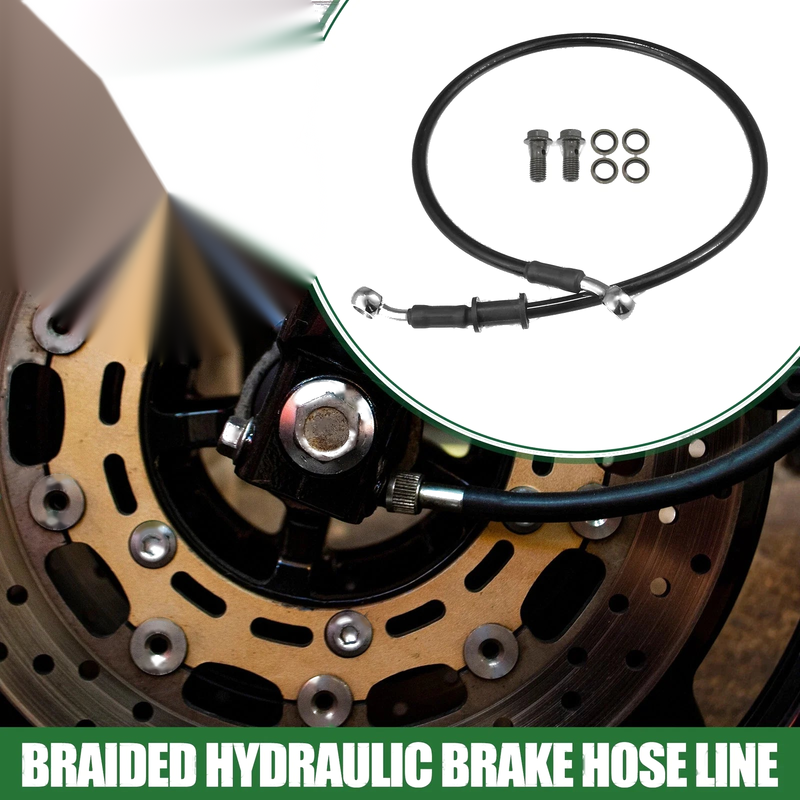 Motorcycle Brake Line 60cm Braided Hydraulic Brake Line Oil Hose