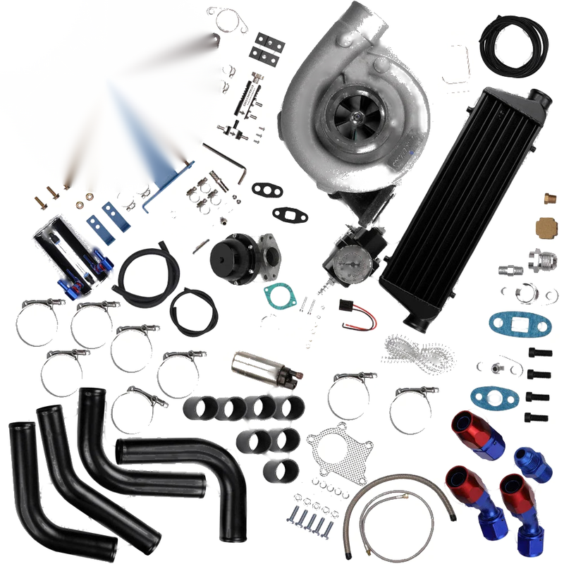 For Honda Civic DX Coupe 2Door For D17 GX LX Maxpeedingrods T3 T4 Turbo Turbocharger Turbine + Intercooler Piping Kit