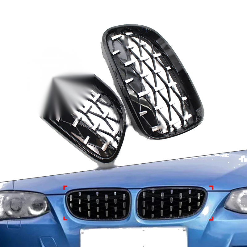 BMW 3 Series E92 E93 Chrome Front Kidney Grills (2010-2013)