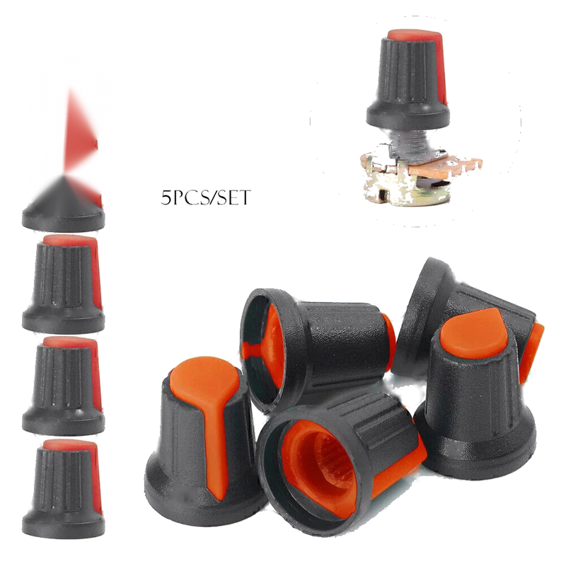 Volume Control 5 x 15*17*6mm Potentiometer Rotary Knob Caps