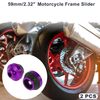 Make Model 2 x 15mm Aluminum Alloy Plastic Motorcycle Slider Frame Purple