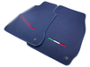 Maserati Quattroporte Dark Blue Carpets with Emblem Floor Mats (2013-2023)