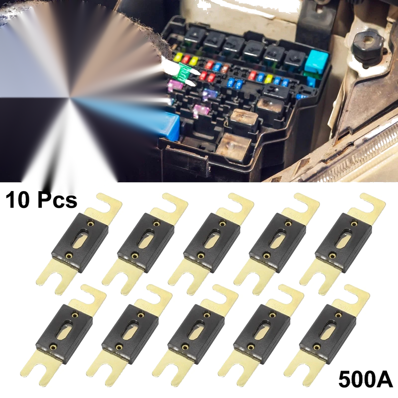 Car Truck Motorcycle Boat Audio 10 x 500A ANL Fuses