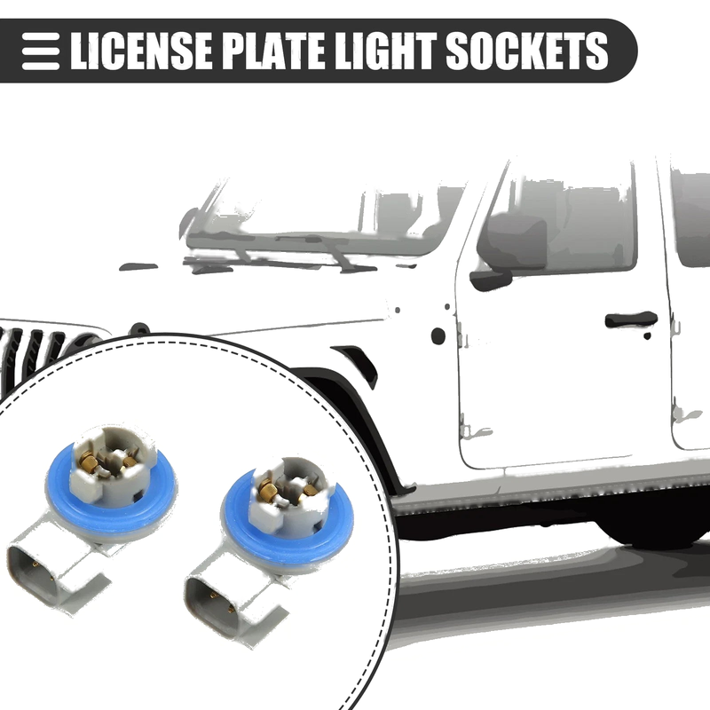 Dodge Ram ABS 68046629AA Gray Blue License Plate Light Socket