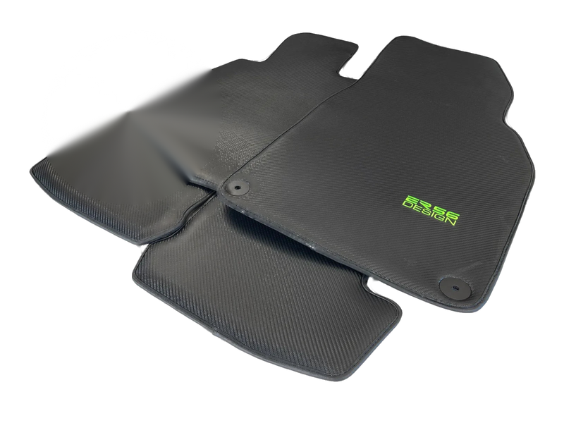 Porsche 718 Cayman LHD Carbon Fiber ER56 Design Floor Mats (2017-2022)