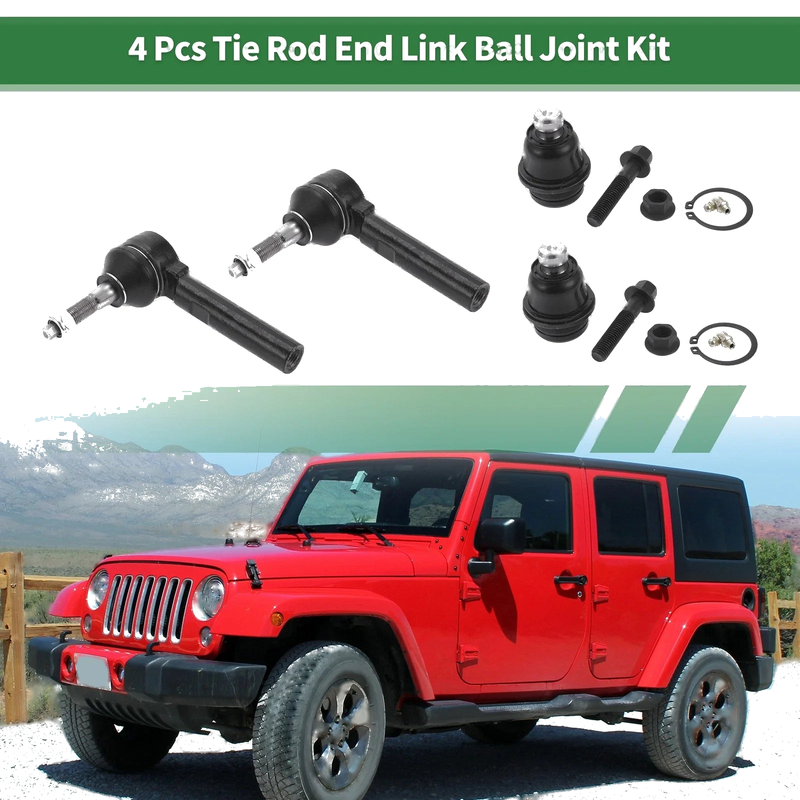 Jeep Compass 4 x Front Suspension Kit Outer Tie Rod Ends Lower Ball Joint