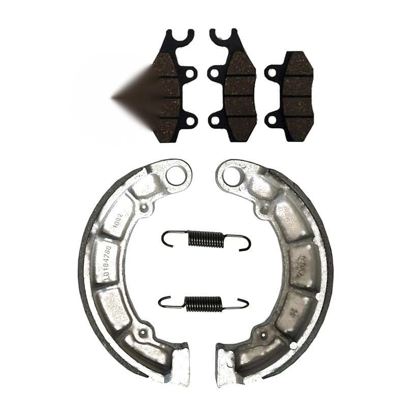 Kawasaki Bayou 300 4x4 & 400 2 x Front Brake Pads & Rear Shoes (1989–2004)