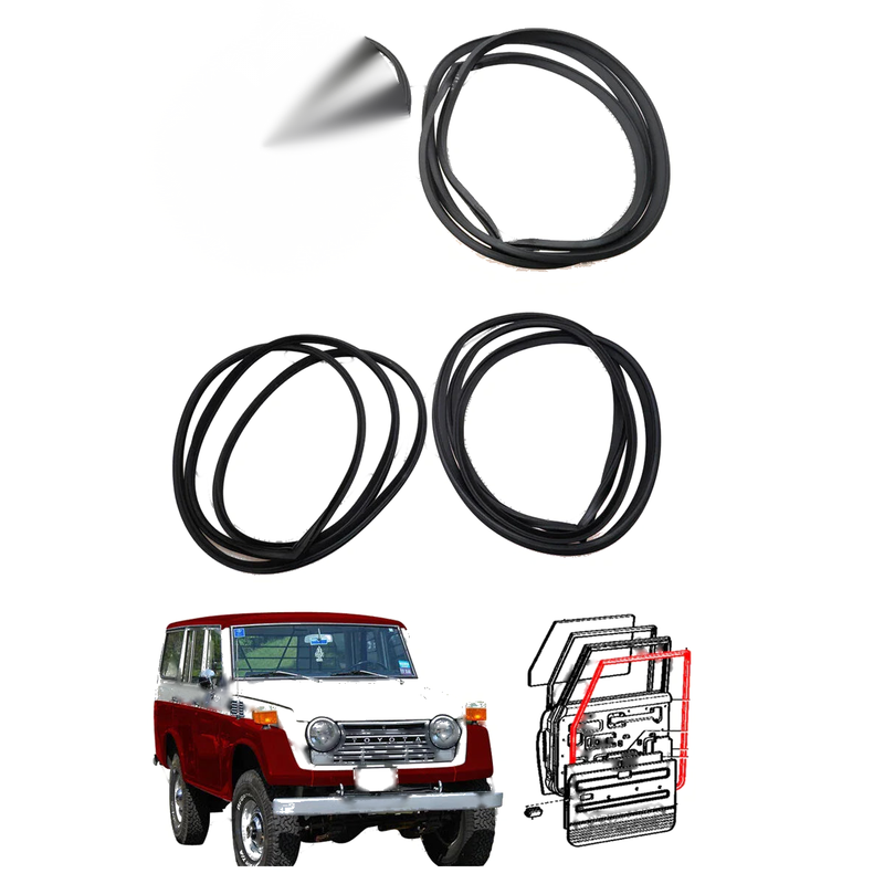 Toyota Land Cruiser FJ55 FJ56 1975-1980 Front & Rear Door Weatherstrip