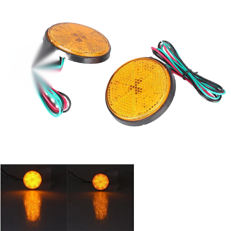 Universal Auto LED Reflector Tail Brake Stop Marker Lights