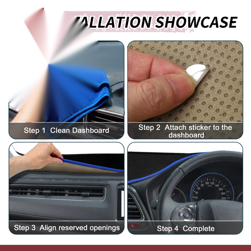 Subaru XV / Impreza (2012-2016) - Black Blue Dashboard Cover Mat