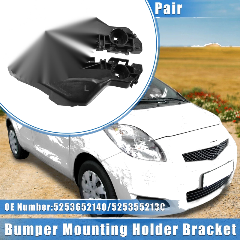 Toyota Yaris 1 Pair Left/Right Bumper Mounting Support Bracket (2007–2012)