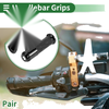 Motorcycle 7/8" 22mm Handlebar End Grip Aluminum Black