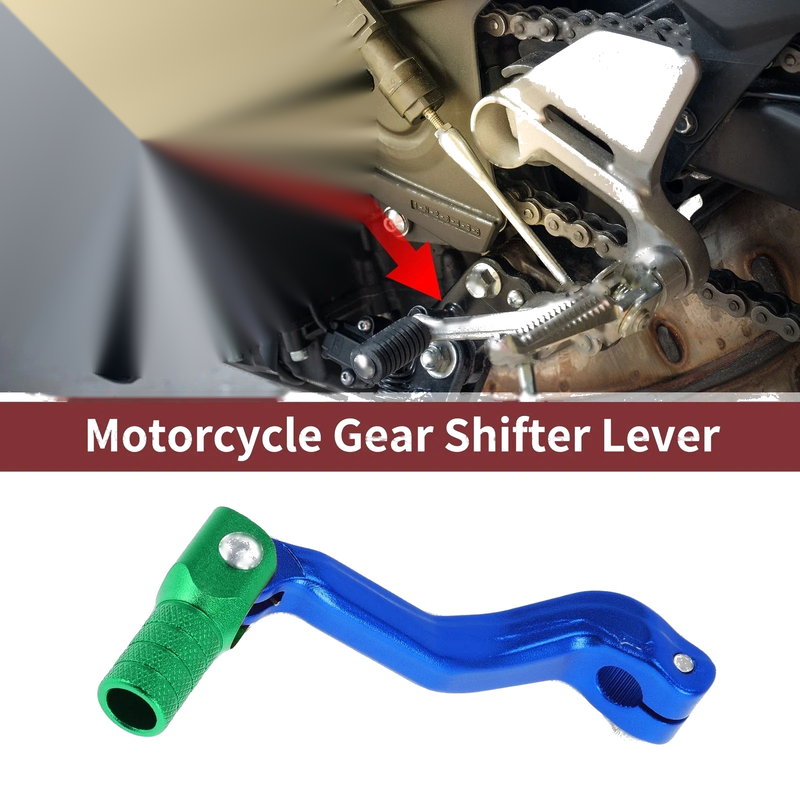 Kayo T2 Blue Green Folding Gear Shifter Lever
