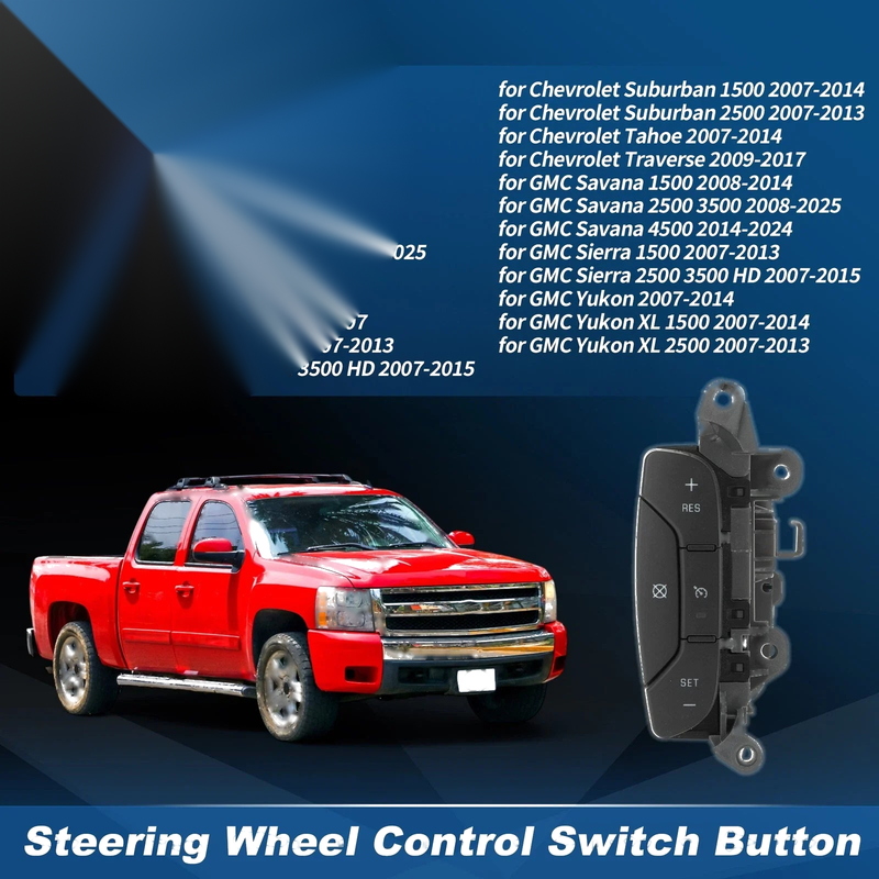 Silverado / Sierra Left Steering Wheel Cruise Control Switch (2007–2014)