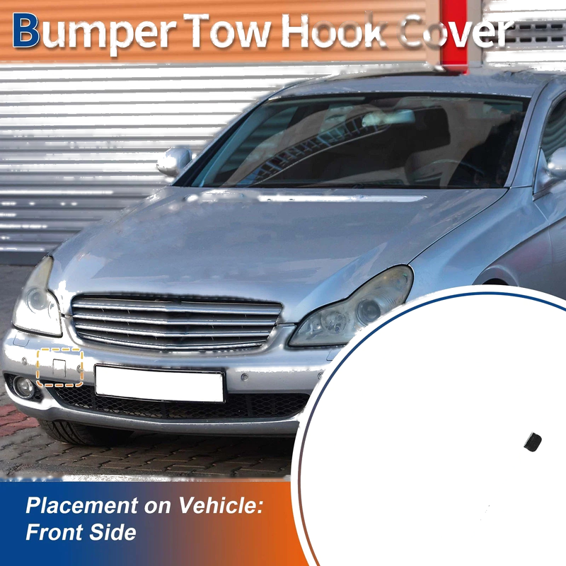 Mercedes-Benz (2010-2015) - White Front Bumper Tow Hook Cover