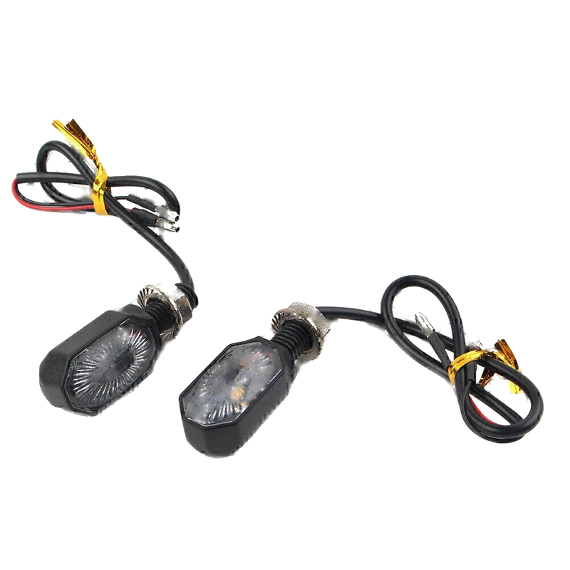 Motorcycle - Amber Mini 12V LED Turn Signal Blinker Lights
