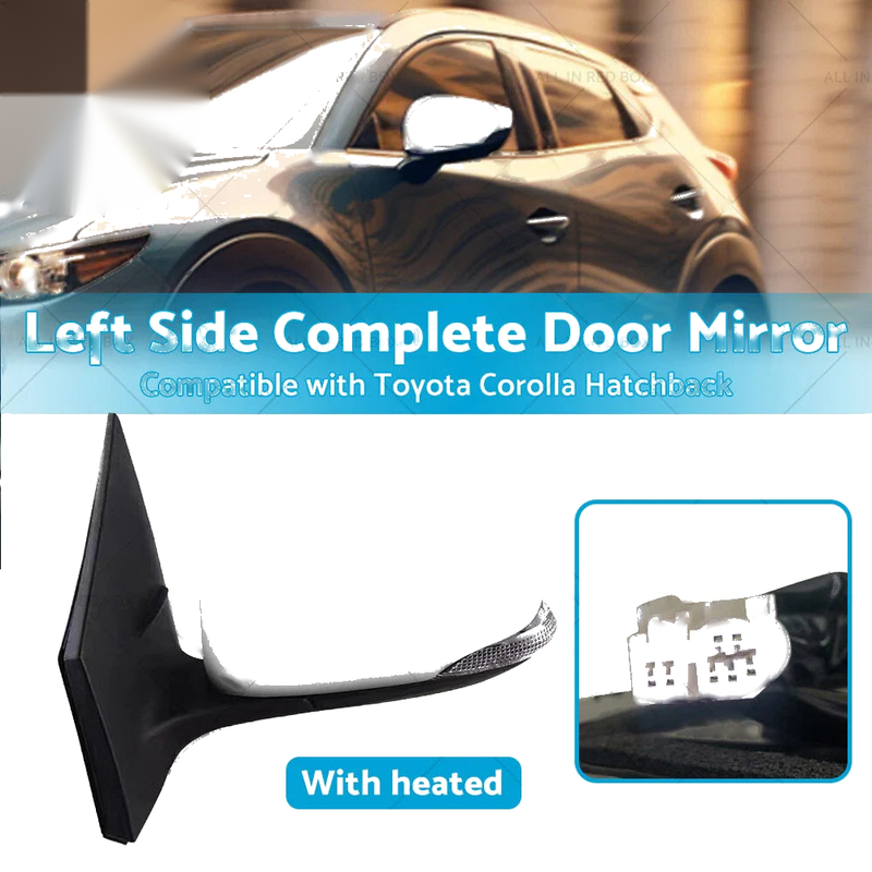Toyota Corolla ZRE182 Left Heated Door Mirror (2012-2018)