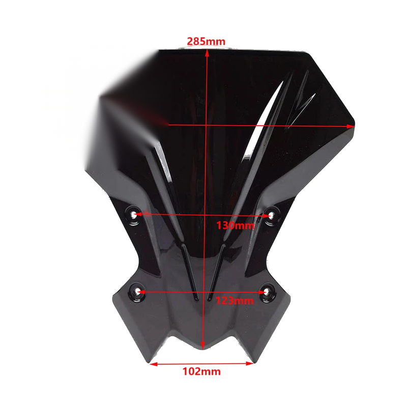 Kawasaki Z900 Grey Windscreen Visor Deflector (2020-2024)
