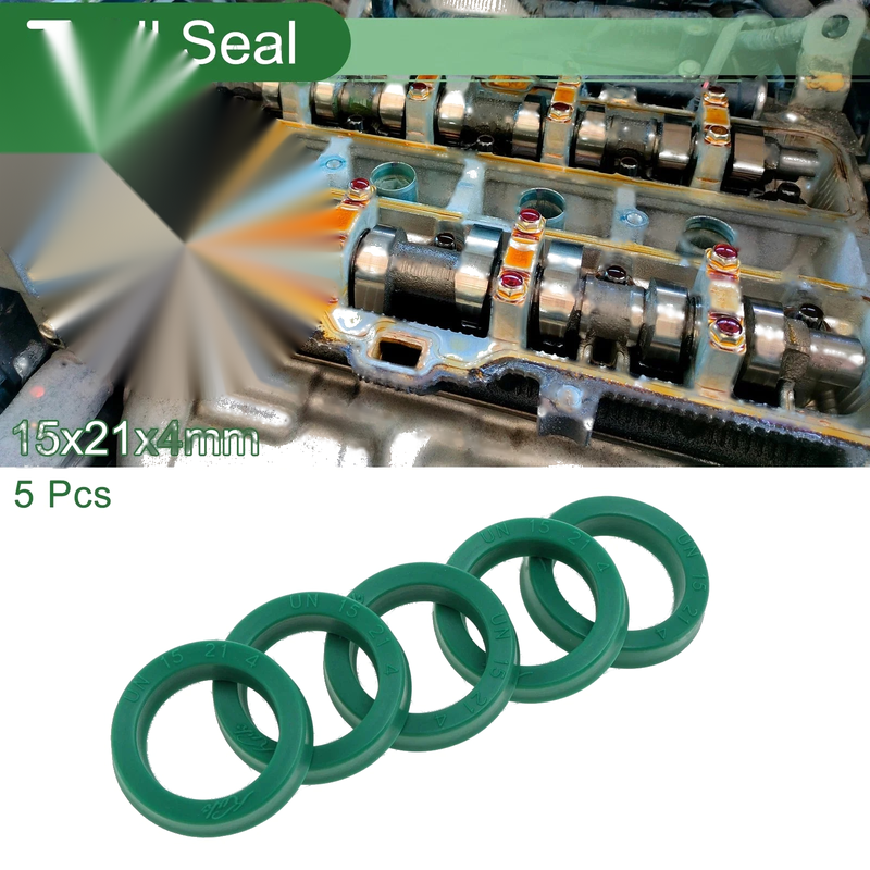 Make Model Oil Seal / 15x21x4mm / Seal Ring Rotary Shaft Seal TPU 5 Pcs