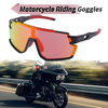 Goggles Motorcycle Riding Red Lens Black Frame Cycling Sunglasses