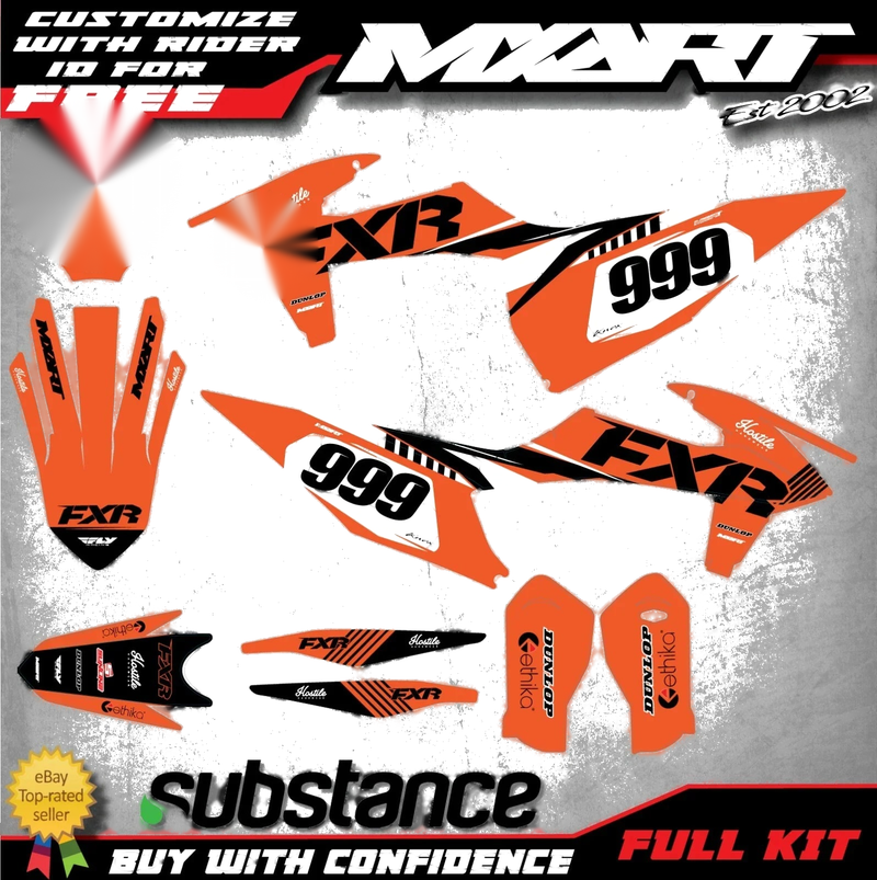 KTM SXF 250 450 Graphics Decal Kit HOSTILE Style (2019-2021)