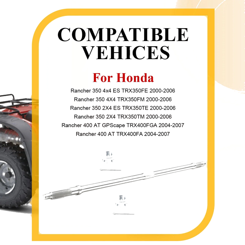 Honda TRX350FE / TRX350TE Rancher Rear Axle Shaft W/Nut (2000–2006)