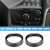 Jeep Grand Cherokee 2 x Console Audio Volume Knob Ring Covers (2014-2020)