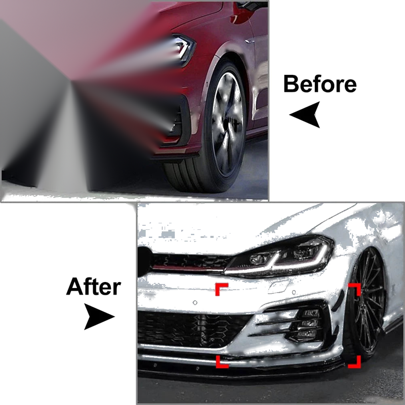 VW Golf 7.5 Carbon Fiber Front Bumper Side Air Vent Trim (2017-2019)