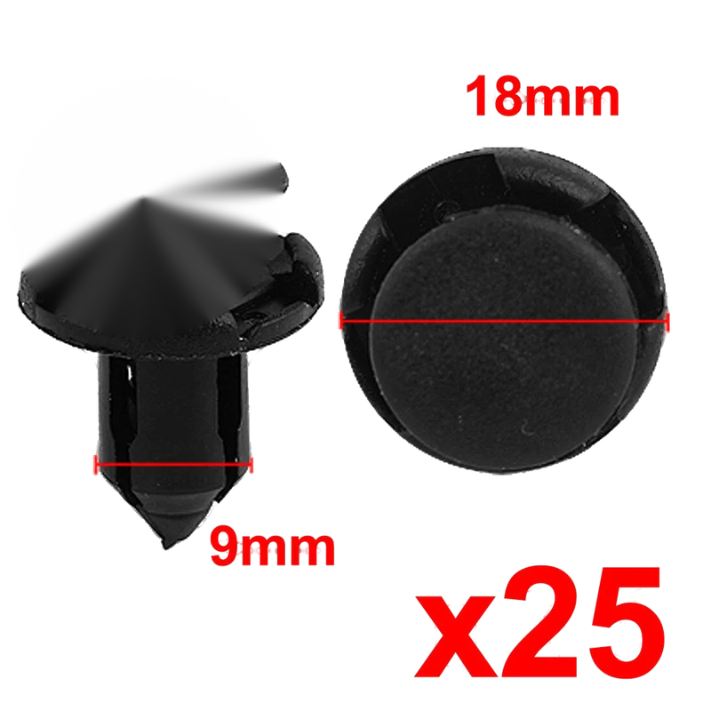 Mitsubishi Honda 25 x Push Type Mudguard Retainer Bumper Clips