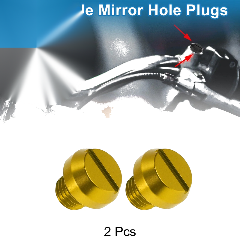 Motorcycle Mirror Hole Plugs Right Hand M10x1.25