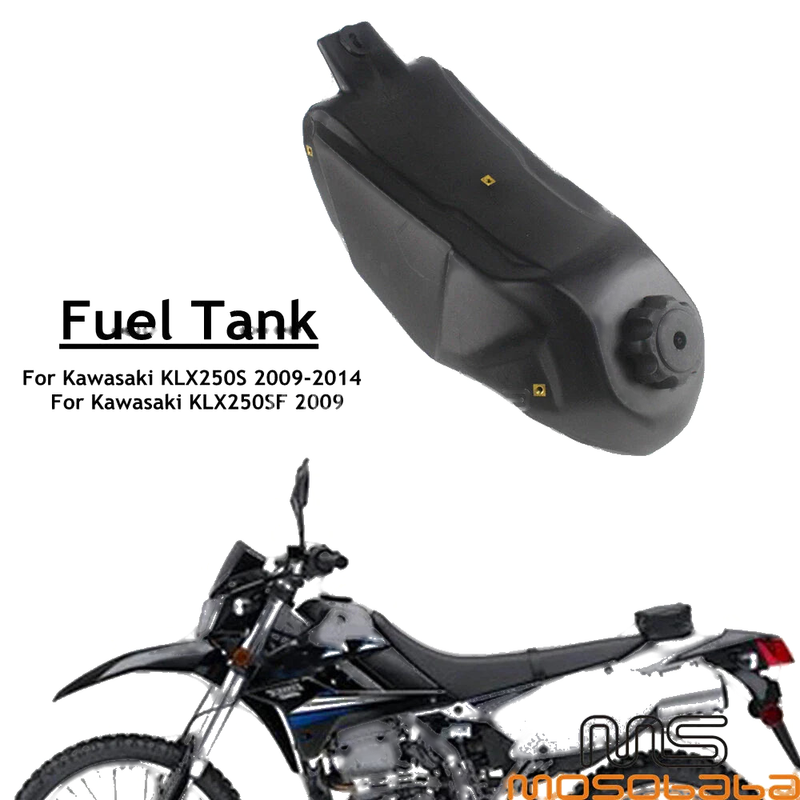 Kawasaki KLX250SF, KLX250S 2.4 Gal Plastic Fuel Tank (2009-2014)